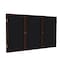 Ghent Enclosed Bulletin Board, 3 Door, Fabric, Walnut Frame, 3 ft H x 6 ft W, Black PN33672F-95 - alternate 1